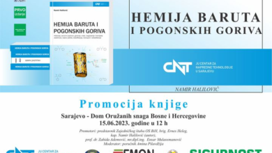 Photo of Promocija knjige “Hemija baruta i pogonskih goriva”, autora Namira Halilovića u Domu OS BiH 15.06.2023. u 12 sati