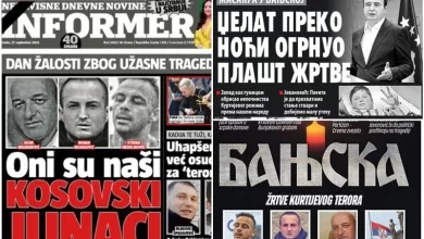 Photo of Pomračenje uma: Režimski tabloidi u Srbiji napadače predstavljaju kao kosovske heroje
