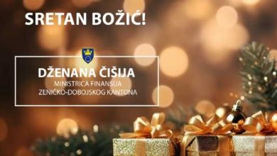 Photo of Dženana Čišija – Ministrica finansija ZDK: Sretan Božić!