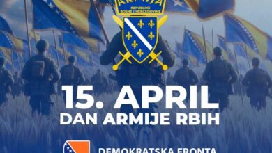Photo of DF Visoko: Čestitka povodom 15. aprila – Dana Armije Republike BiH